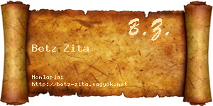 Betz Zita névjegykártya